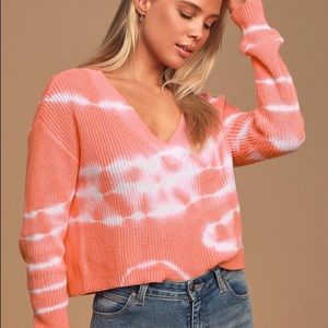 Positive Vibrations Tie-Dye Cropped Sweater